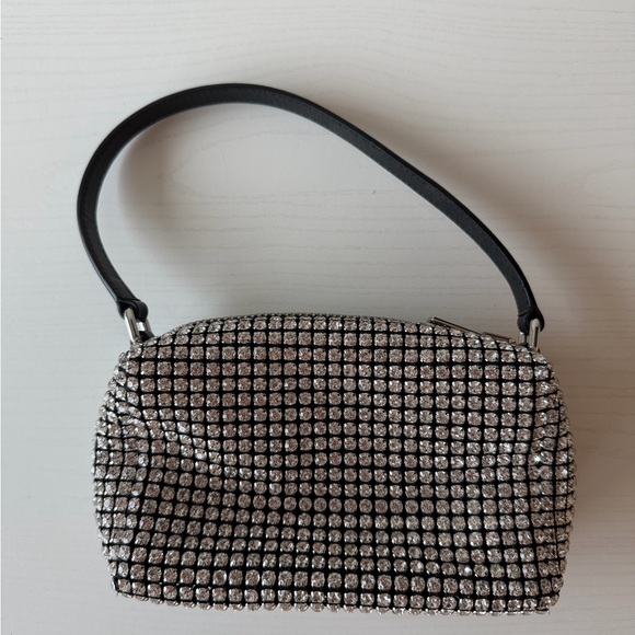 Crystal Mesh Shoulder Bag in Silver - Picture 2 of 10